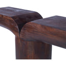  Meridian Tee Brown Acacia Wood Console Table IMAGE 7