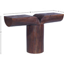  Meridian Tee Brown Acacia Wood Console Table IMAGE 9