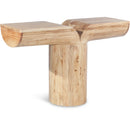  Meridian Tee Oak Acacia Wood Console Table IMAGE 1