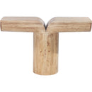  Meridian Tee Oak Acacia Wood Console Table IMAGE 3