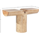  Meridian Tee Oak Acacia Wood Console Table IMAGE 8