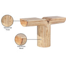  Meridian Tee Oak Acacia Wood Console Table IMAGE 9