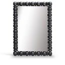  Meridian Aubrey Black Acacia Wood Frame Mirror IMAGE 1