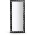 Meridian Aubrey Black Acacia Wood Frame Mirror IMAGE 1