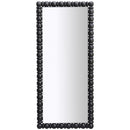  Meridian Aubrey Black Acacia Wood Frame Mirror IMAGE 3