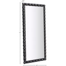  Meridian Aubrey Black Acacia Wood Frame Mirror IMAGE 8