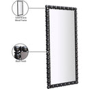  Meridian Aubrey Black Acacia Wood Frame Mirror IMAGE 9