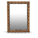  Meridian Aubrey Brown Acacia Wood Frame Mirror IMAGE 1