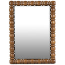  Meridian Aubrey Brown Acacia Wood Frame Mirror IMAGE 3