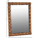  Meridian Aubrey Brown Acacia Wood Frame Mirror IMAGE 8