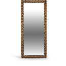  Meridian Aubrey Brown Acacia Wood Frame Mirror IMAGE 1