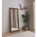  Meridian Aubrey Brown Acacia Wood Frame Mirror IMAGE 2