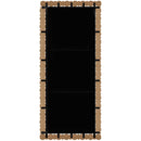  Meridian Aubrey Brown Acacia Wood Frame Mirror IMAGE 4