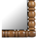  Meridian Aubrey Brown Acacia Wood Frame Mirror IMAGE 6