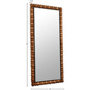  Meridian Aubrey Brown Acacia Wood Frame Mirror IMAGE 8