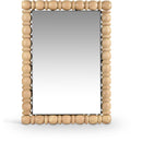  Meridian Aubrey Bleached Acacia Wood Frame Mirror IMAGE 1