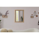  Meridian Aubrey Bleached Acacia Wood Frame Mirror IMAGE 2