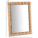  Meridian Aubrey Bleached Acacia Wood Frame Mirror IMAGE 8