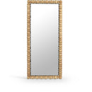  Meridian Aubrey Bleached Acacia Wood Frame Mirror IMAGE 1