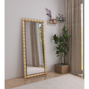  Meridian Aubrey Bleached Acacia Wood Frame Mirror IMAGE 2