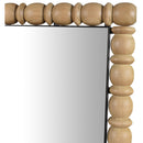  Meridian Aubrey Bleached Acacia Wood Frame Mirror IMAGE 5