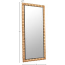  Meridian Aubrey Bleached Acacia Wood Frame Mirror IMAGE 8