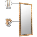  Meridian Aubrey Bleached Acacia Wood Frame Mirror IMAGE 9