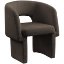  Color_Brown -- Emmet Brown Boucle Fabric Upholstered Dining / Accent Chair IMAGE 1