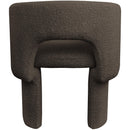  Color_Brown -- Emmet Brown Boucle Fabric Upholstered Dining / Accent Chair IMAGE 3