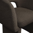  Color_Brown -- Emmet Brown Boucle Fabric Upholstered Dining / Accent Chair IMAGE 7