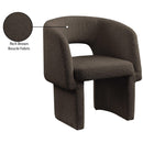  Color_Brown -- Emmet Brown Boucle Fabric Upholstered Dining / Accent Chair IMAGE 9