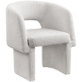  Color_Cream -- Emmet Cream Boucle Fabric Upholstered Dining / Accent Chair IMAGE 1