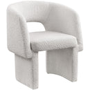  Color_Cream -- Emmet Cream Boucle Fabric Upholstered Dining / Accent Chair IMAGE 1