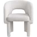  Color_Cream -- Emmet Cream Boucle Fabric Upholstered Dining / Accent Chair IMAGE 4
