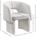 Meridian Emmet Cream Boucle Fabric Dining Chair / Accent Chair IMAGE 8