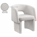 Meridian Emmet Cream Boucle Fabric Dining Chair / Accent Chair IMAGE 9