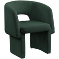  Color_Green -- Emmet Green Boucle Fabric Upholstered Dining / Accent Chair IMAGE 1