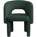  Color_Green -- Emmet Green Boucle Fabric Upholstered Dining / Accent Chair IMAGE 4