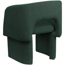 Color_Green -- Emmet Green Boucle Fabric Upholstered Dining / Accent Chair IMAGE 5