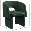 Meridian Emmet Green Boucle Fabric Dining Chair / Accent Chair IMAGE 8