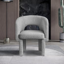 Meridian Emmet Grey Boucle Fabric Dining Chair / Accent Chair IMAGE 2