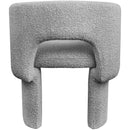  Color_Grey -- Emmet Grey Boucle Fabric Upholstered Dining / Accent Chair IMAGE 3