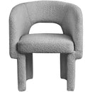 Meridian Emmet Grey Boucle Fabric Dining Chair / Accent Chair IMAGE 4