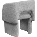  Color_Grey -- Emmet Grey Boucle Fabric Upholstered Dining / Accent Chair IMAGE 5