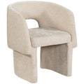 Meridian Emmet Beige Chenille Fabric Dining Chair / Accent Chair IMAGE 1