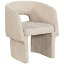 Meridian Emmet Beige Chenille Fabric Dining Chair / Accent Chair IMAGE 1
