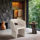 Meridian Emmet Beige Chenille Fabric Dining Chair / Accent Chair IMAGE 2