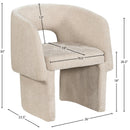Meridian Emmet Beige Chenille Fabric Dining Chair / Accent Chair IMAGE 9