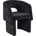  Color_Black -- Emmet Black Chenille Fabric Upholstered Dining / Accent Chair IMAGE 1