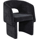  Color_Black -- Emmet Black Chenille Fabric Upholstered Dining / Accent Chair IMAGE 1